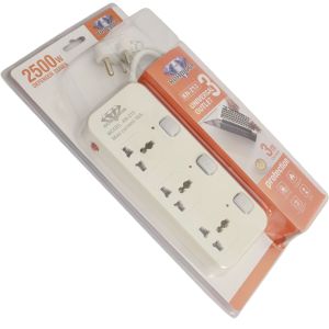KOHINOOR 'KN-213' Surge Protector 100% Copper Accessories 3 Port 2500W (10A) 3 Pin Universal Authentic Extension Multiplug