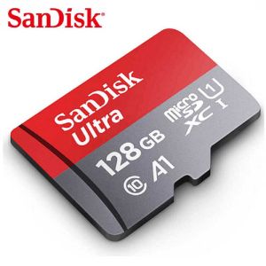 SanDisk 128GB Ultra A1,U1, C10 MicroSDHC UHS-I Genuine Memory Card- 100MB/s, Full Hd (4K) Videos