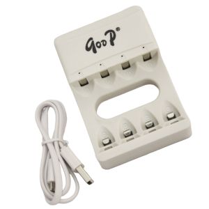 Goop GD-03 AA/AAA Ni-MH/Ni-Cd Standard Battery Charger with USB Input & LED Indication