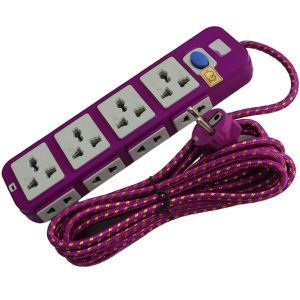12 Port 2500W 16A(max) 3 Meter Nylon Braided Heavy Duty Universal Authentic Extension Multiplug