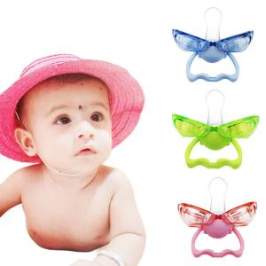 Anti-dust  Food Grade Silicone Baby Pacifier Lip Mouth Shape Infant Toddler Baby Soother Nipple with Automatically Closed Dust Cover ( P1048)