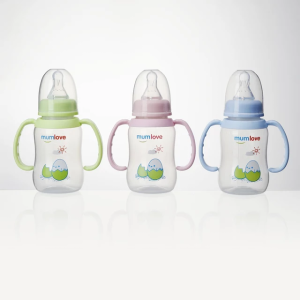 Mumlove Silicone Nipple (BPA Free) Eco-Friendly Food Grade PP Feeding 180ml Baby Bottle with Handle