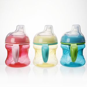 Mumlove Silicone Sippy Cup 280ml for Sippy Cupsy Duckbill Baby Bottle with Handle for Leakage Prevention (C-2)