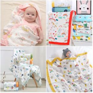CozyKids - Baby 100% Cotton Super Soft Muslin Blanket( Color or Print May vary)