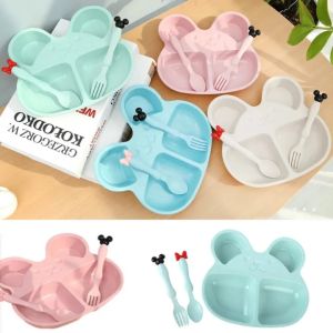 Baby Feeding Spoon Plate Mealtime Set