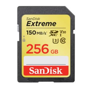 SanDisk Extreme SDXC 256GB 150MB/s UHS-I Genuine Memory Camera Card for 4K Ultra HD Videos