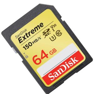 SanDisk Extreme SDXC 64GB 150MB/s UHS-I Genuine Memory Camera Card for 4K Ultra HD Videos
