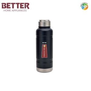 Better Jupiter Sports Bottle, 900 ml, Black Stainless Steel | Vacuum Insulated Flask
