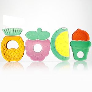Mumlove Baby Teething Chewable Fruit Shape Colorful Water Silicone Teether Toy 'A1091' BPA Free