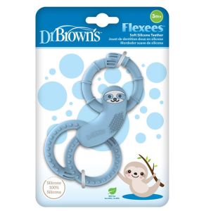 Dr Brown's Sloth Long Limbed Silicone Teether, Blue, CPKG TE011-INTL(3m+)