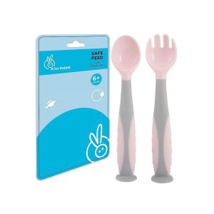 R for Rabbit First Feed Flexi Spoon - PINK GREY (SFFSPG1)