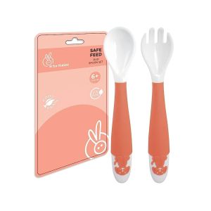 R for Rabbit Safe Feed Duo Spoon Set - ORANGE(SFDSO01)