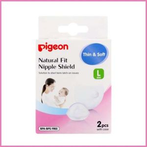 Pigeon Natural Fit Nipple Shield Thin & Soft 2Pcs with case
