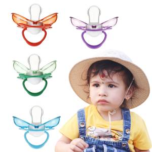 Cute Baby Dust-proof  Food Grade Silicone Baby Pacifier Lip Mouth Shape Infant Toddler Baby Soother Nipple with Automatically Closed Dust Cover