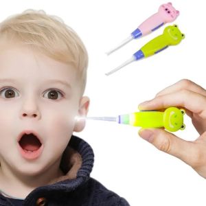 Cute Baby Portable Cartoon Design LED Lighting Earwax Removal Cleaning Kit for Kids 6M+
