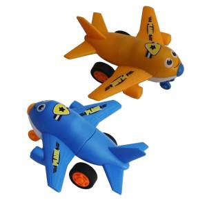 Cute Baby New Mini Smart Robotic Aeroplane Push and Go Unbreakable Friction Toy for Kids & Birthday Gift