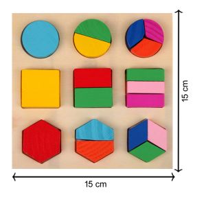 Cute Baby Colorful Wooden Digital Geometric Shapes Pairing Cognition Toys, Early Learning Education Montessori Puzzle & Birthday Gift for Toddlers