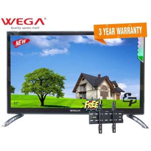 Wega 32 Inch Smart LED TV Double Glass - (Black) 12*