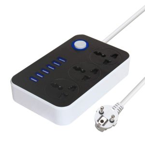 Lucky Hawk 3 Port 6 USB 2500W 10A(max) Super Quality Universal Authentic Extension Multiplug