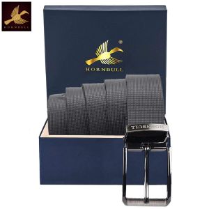 Hornbull Jason Black Genuine Men's Leather Belt for Men - Formal/Semi-Formal/Casual