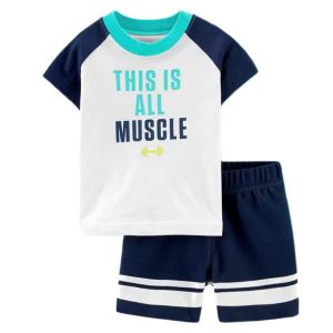 Summer 2 pcs tshirt and shorts set for kids 9 month-3years