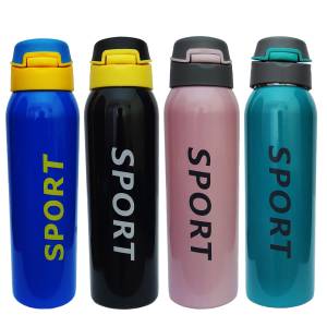 Double Wall Vacuum Insulated Portable Straw Sipper Water Sport Thermos Bottle 500ml for Kids & Adults