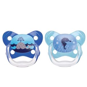 Dr. Brown's Prevent Butterfly Pacifier Stage 1 Blue 2-Pack PV12401-P4 for 0-6m