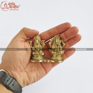 Brass Ganesh Laxmi Set 4.9Cms | Statue