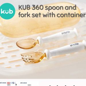KUB 360 spoon and fork set with container