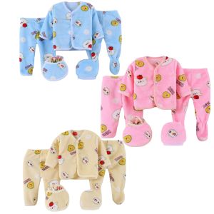 New Born Baby Winter Wear Keep Warm Baby Clothes 5Pcs Sets