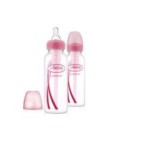 Dr Brown's Narrow-Neck Option Baby Pink Bottle-8oz (Pack of 2) SB82305-ESX
