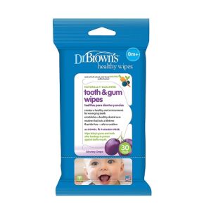 Dr. Brown's HG001-P2 Tooth & Gum Wipes - 30 Pcs