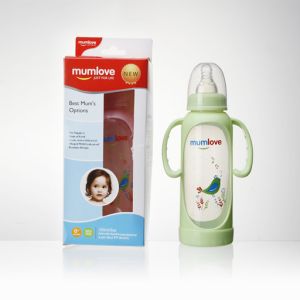 Mumlove Anti-Hot PP Feeding Bottle With Handle 250 ML