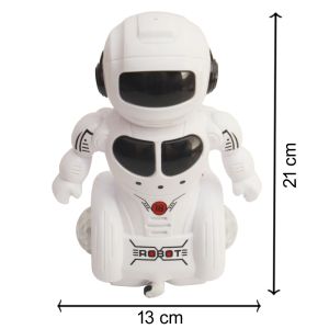 Battery Operated Dancing Robot with Music, 3D Flashing Lights, 360 Degree Rotation Light for Kids