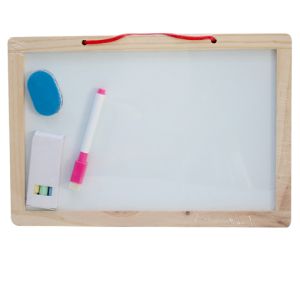 32cm - Wooden Frame Double Sided Magnetic Whiteboard and Blackboard Educational Material For Kids
