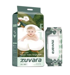 Zuvara Diaper Pants Style XXL 40pcs With Wipes