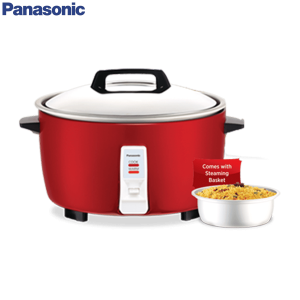 Panasonic 3.2Ltr. Drum Cooker with Double Heating Coil and Warmer (Metallic Burgundy) SR-932D