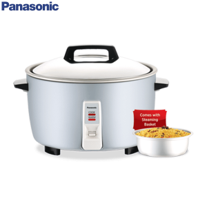 Panasonic 8.2Ltr. Drum Cooker with Double Heating Coil and Warmer (Metallic Silver) SR-932D