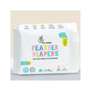 R for Rabbit Feather Diapers L ( Pant Style)-DFD3R24 ( 9-14 kgs)
