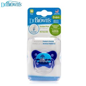Dr. Brown's PreVent Butterfly Pacifier, Stage 1, Blue, 1-Pack PV11407-ES