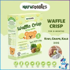 Natufoodies Waffle Crisps - Kiwi, Grape, Kale 20Gm (8 months+)