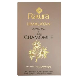 Rakura Himalayan Green Tea + Natural Chamomile 100Tea Bags (Envelope)