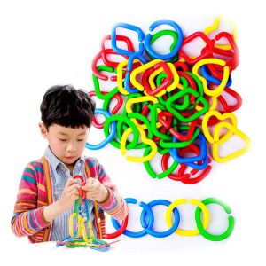 Geometrical Logical Links with Different Shapes & Colors Interlocking Building Blocks Set