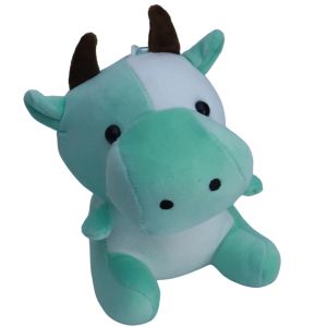 Small Cute Cow Doll Soft Plush Toys with Hanging Suction for Small Baby