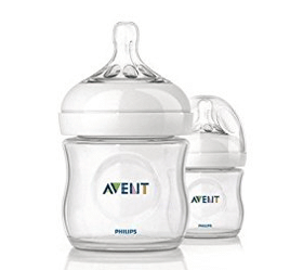 Philips Avent SCF690/23 Natural Baby Bottle For 0 Month+, 125ml / 4oz Pack Of 2 Bottles
