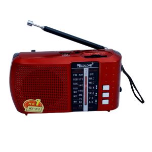 Golon Mini High Sensitivity Analog FM\AM\SW Portable Multimedia Radio Set USB TF Card Bluetooth With Built-In Rechargeable Battery