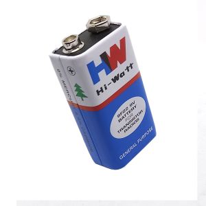HI-Watt 6F22 9V Long Life Zinc Carbon Battery