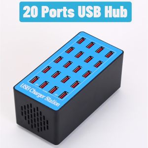 20 USB Smart Multi-Port Charging Station, 100W High Power Fast Charging Wall Charger