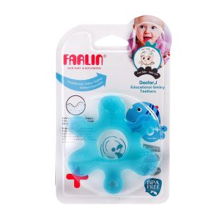 Farlin Educational Smiley Baby Teething Chewable Colorful Gum Soother Puzzle Silicone BPA Free Teether Toy (BBS-005)