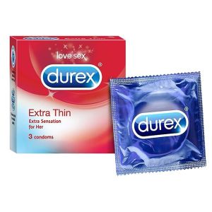 Durex Extra Thin Condoms for Men - 3 Count Pack Of 2